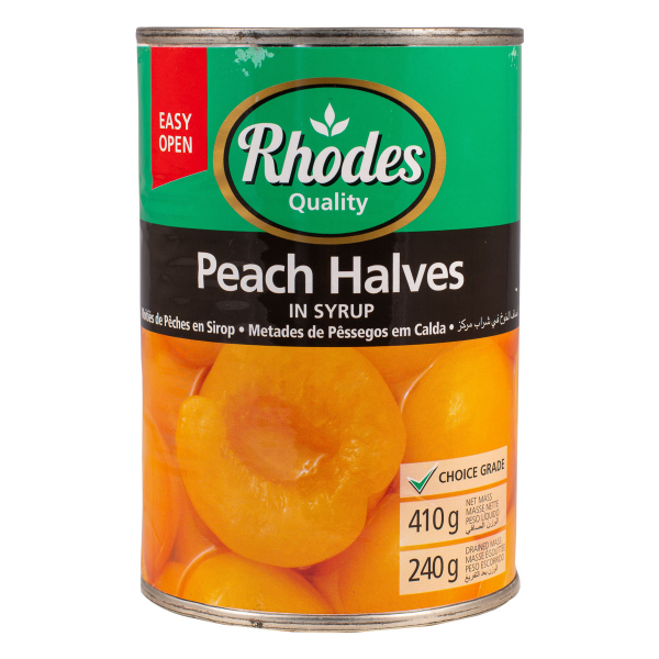 Rhodes Peach Halves In Syrup 410G