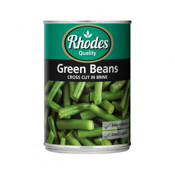 Rhodes Green Beans Cross Cut In Brine 410G