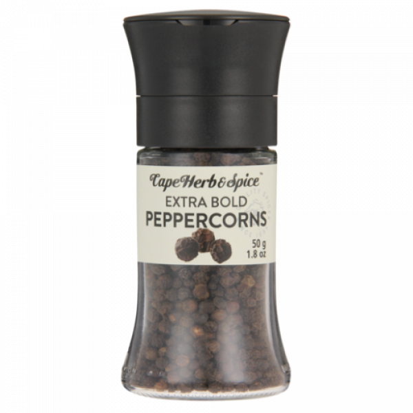 Cape Herb Spice Extra Black Peppercorns Grinder 50G