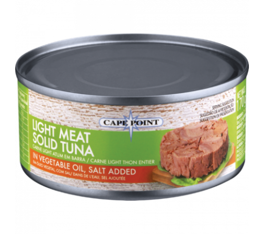 Cape Point Light Meat Solid Tuna in Veg Oil Salt 170G