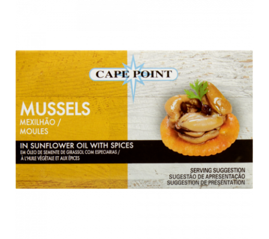 Cape Point Mussels in Sunflower Oil Spices 85G