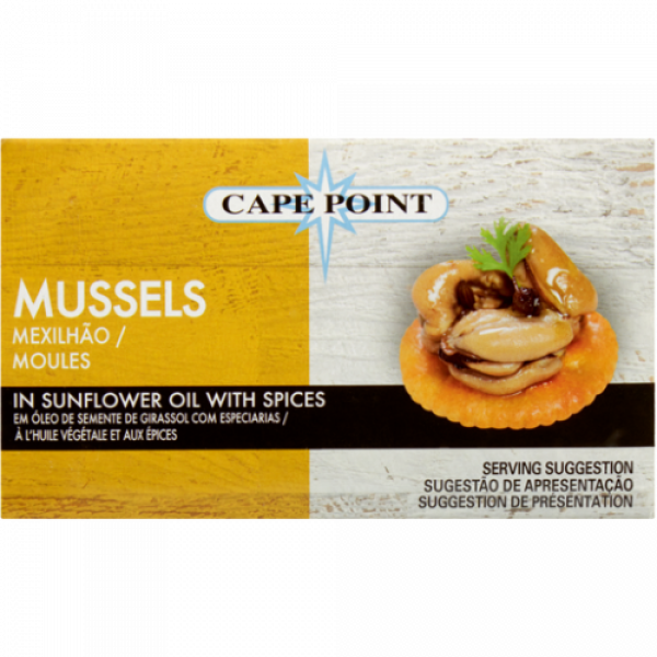 Cape Point Mussels in Sunflower Oil Spices 85G