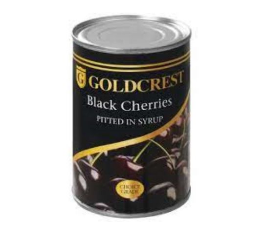Gold Crest Black Cherries Pitted in Syrup 425G