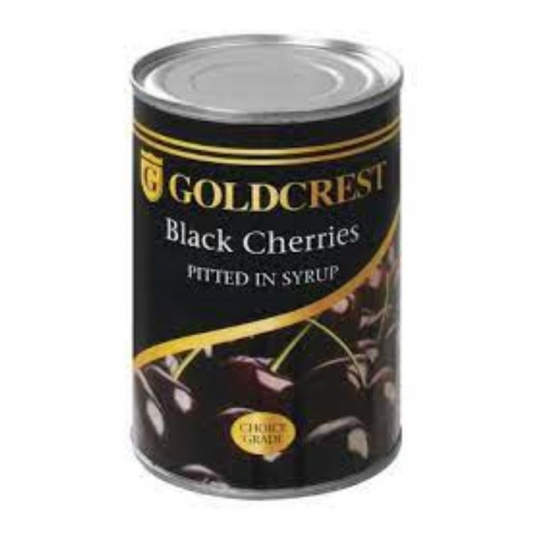 Gold Crest Black Cherries Pitted in Syrup 425G