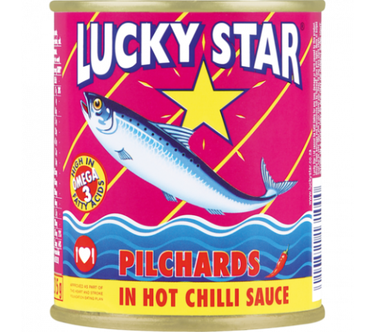 Lucky Star Pilchards in Hot Chilli 215G