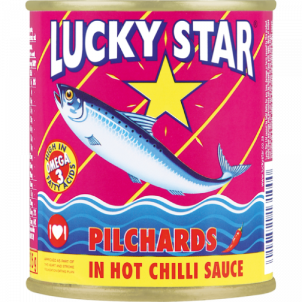 Lucky Star Pilchards in Hot Chilli 215G