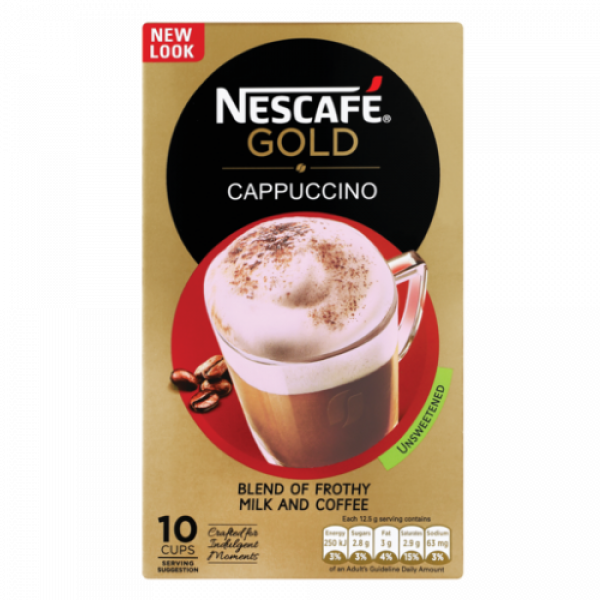Nescafe Gold Cappuccino Unsweetened 125G