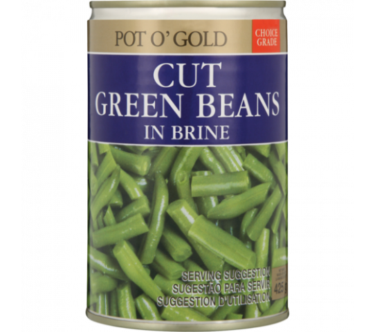 Pot O Gold Cut Green Beans in Brine 425G