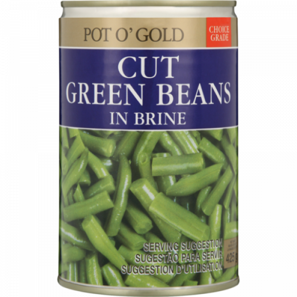 Pot O Gold Cut Green Beans in Brine 425G