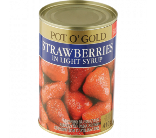 Pot O Gold Strawberries in Light Syrup 410G
