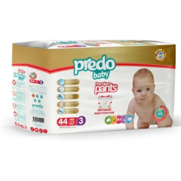 Predo Baby Diapers Xlarge (15+ Kg) 44s