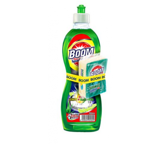 Boom Dishwashing Liquid Lemon 750ML