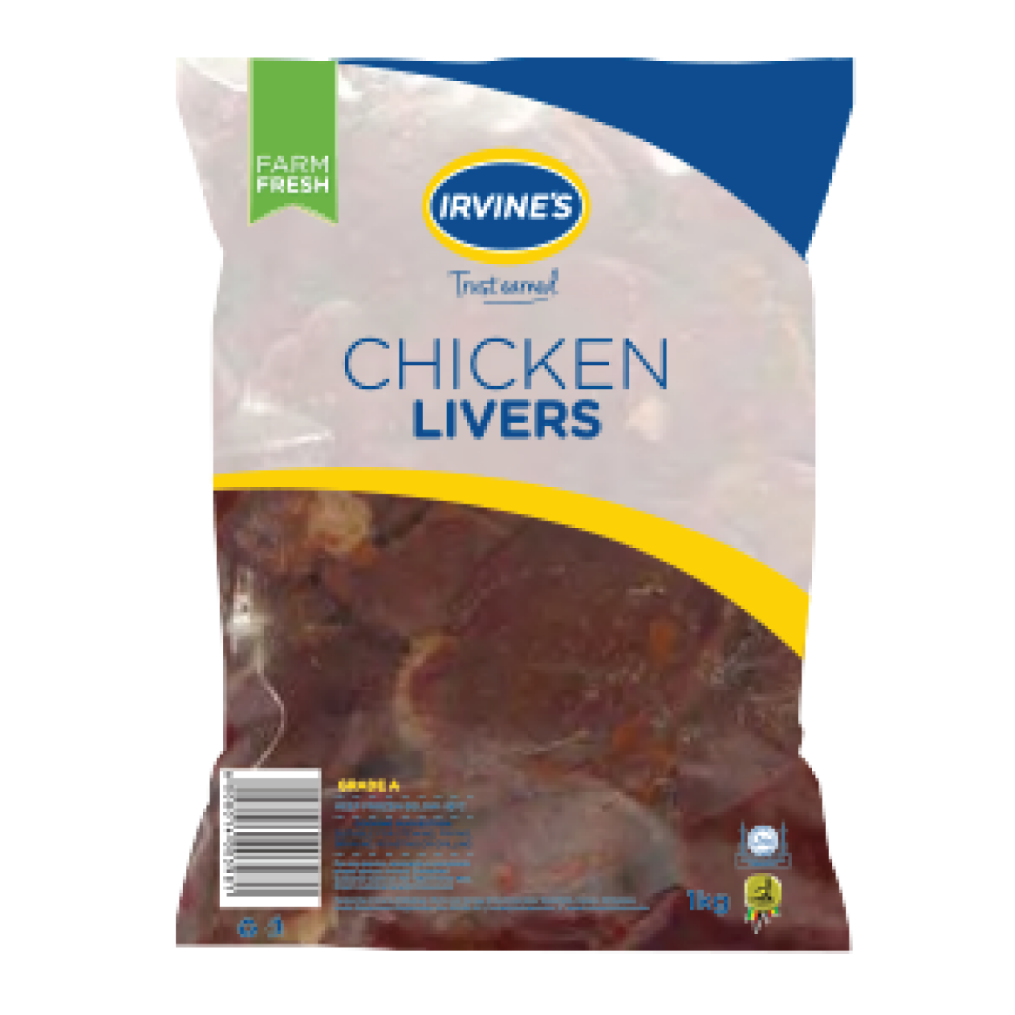 Irvines Chicken Livers 1KG