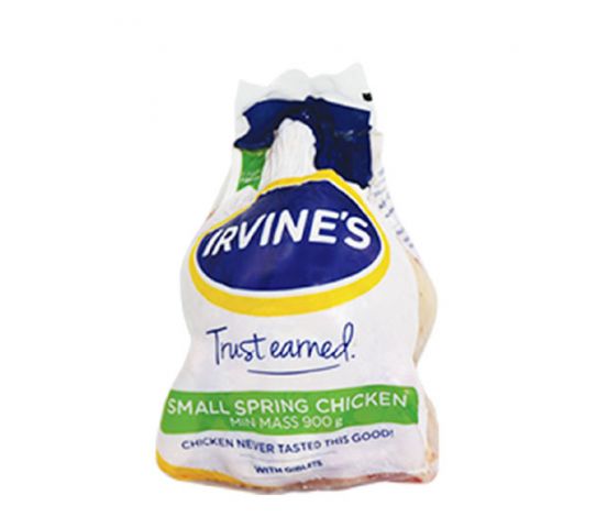 Irvines Spring Chicken Green 900G