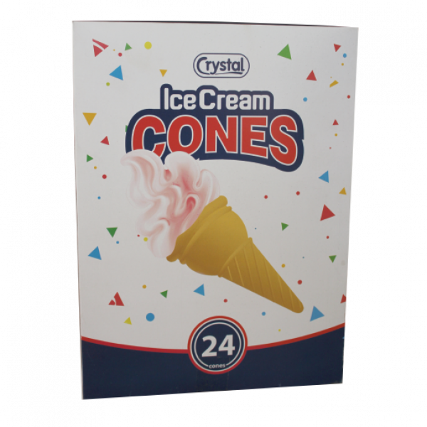 Crystal Ice Cream Cones 24S