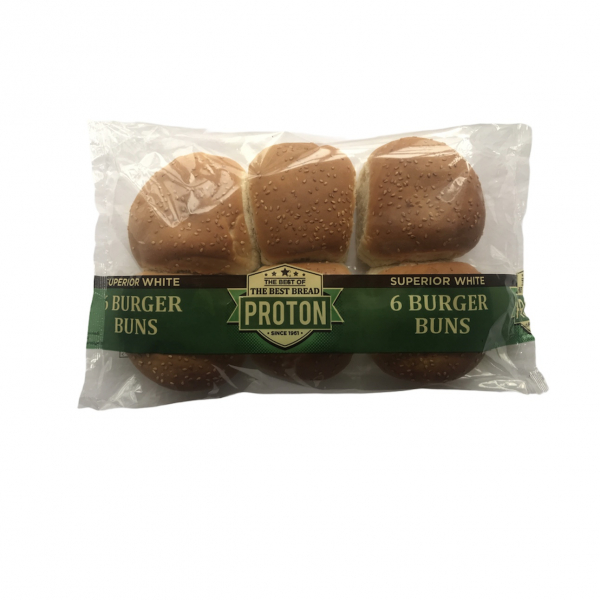 Proton White Burger Rolls 6XEach