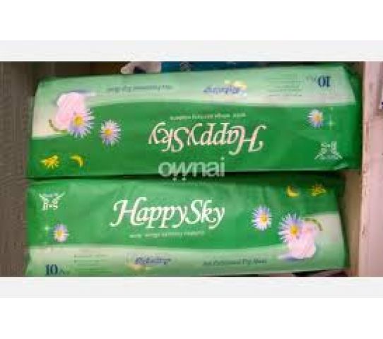 Happy Sky Pads Slim Wings Cotton Assorted 10S