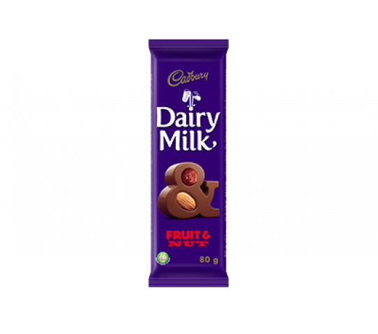 Cadbury Dairy Fruit & Nut Chocolate 80G