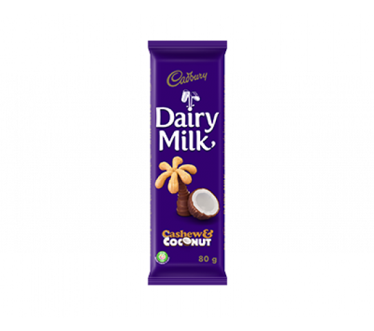 Cadbury Dairy Milk Cashew & Coconut Chocolate 80G
