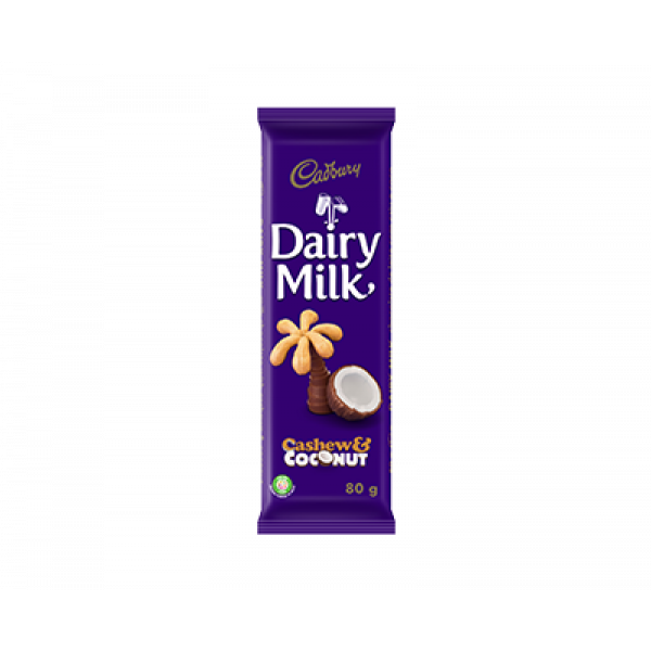 Cadbury Dairy Milk Cashew & Coconut Chocolate 80G