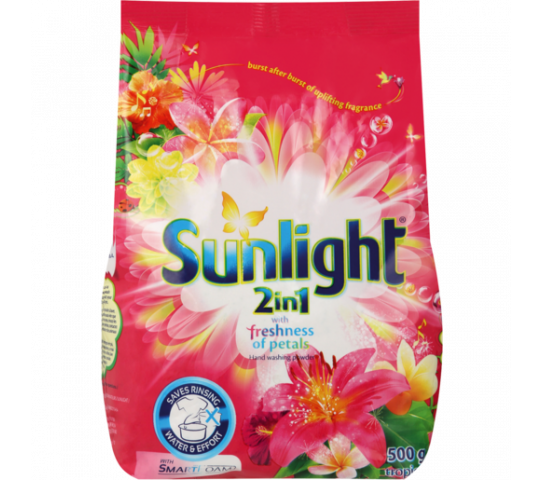 Sunlight 2N1 Tropical Sensation Hand & washing Powder 500G
