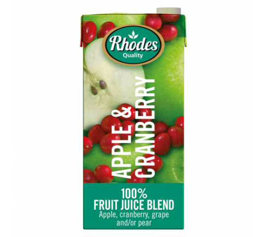Rhodes Fruit Juice Apple & Cranberry 1L