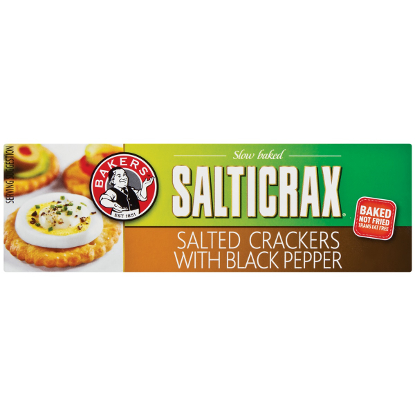 Bakers Salticrax Black Pepper 200G