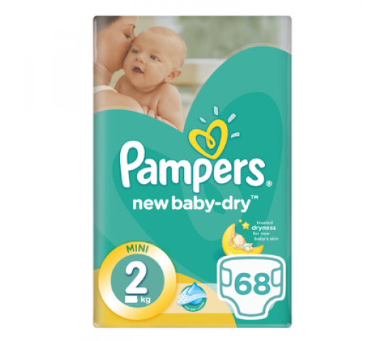 Pampers Baby Dry Size 2 Minii 9 14Kg 68S