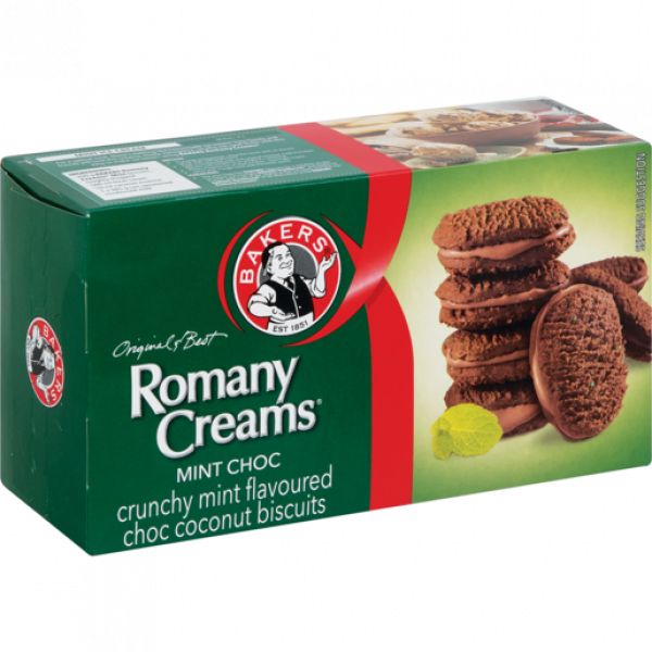 Bakers Romany Creams Mint Choc Biscuits 200G