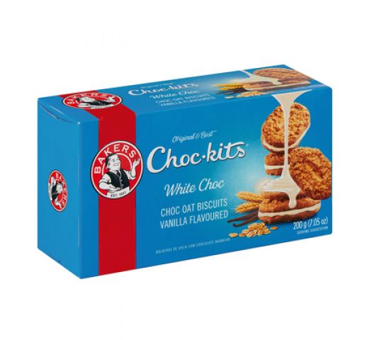 Bakers Select White Chockits Crunchy Oat 200G