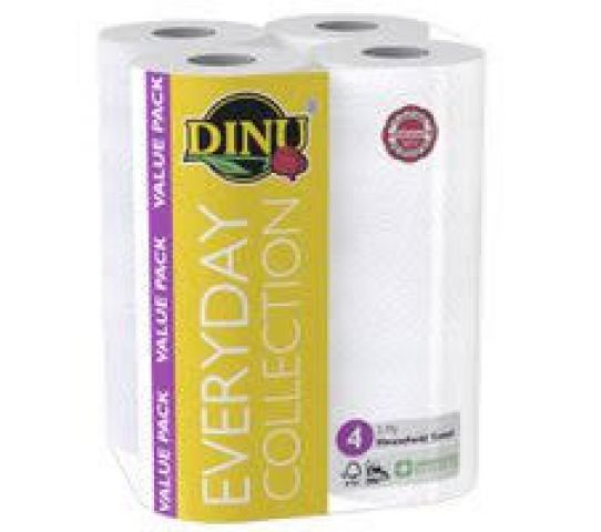 Dinu Household Towel Everyday White 4S