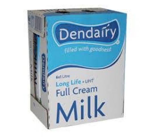 Dendairy Full Cream Uht Milk 6X1L