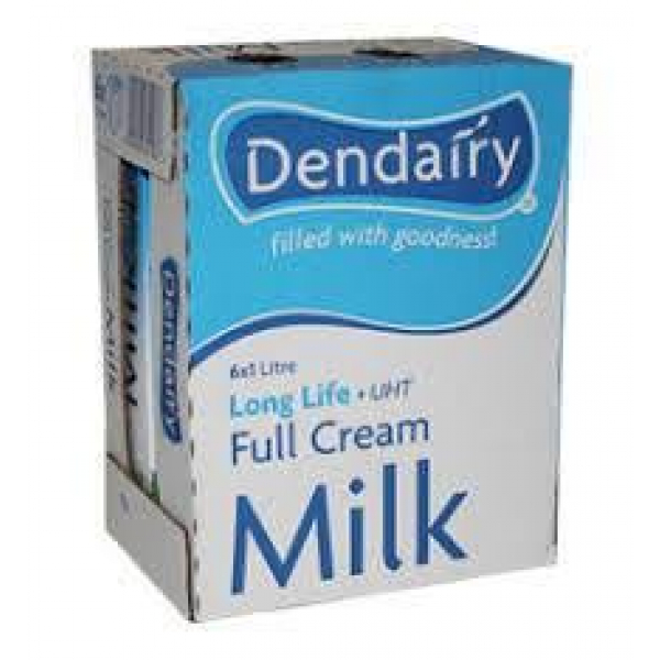 Dendairy Full Cream Uht Milk 6X1L