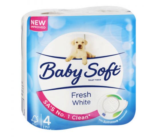 Baby Soft White Tissues 2Ply 4S