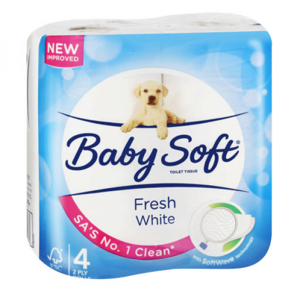 Baby Soft White Tissues 2Ply 4S