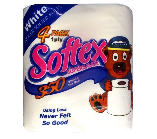 Softex Supersaver Tissue White 1 Ply 4S
