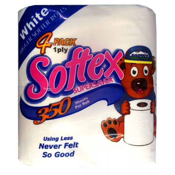 Softex Supersaver Tissue White 1 Ply 4S