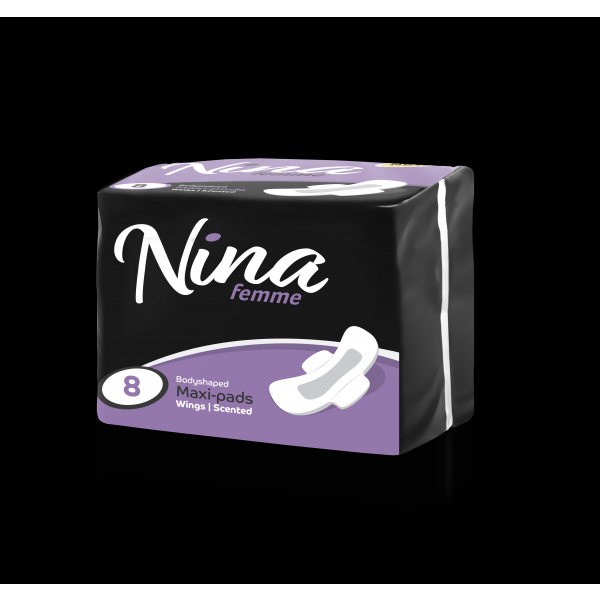 Nina Femme Maxi Pads Wings Scented 8S