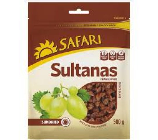 Safari Sun Dried Sultanas 500G
