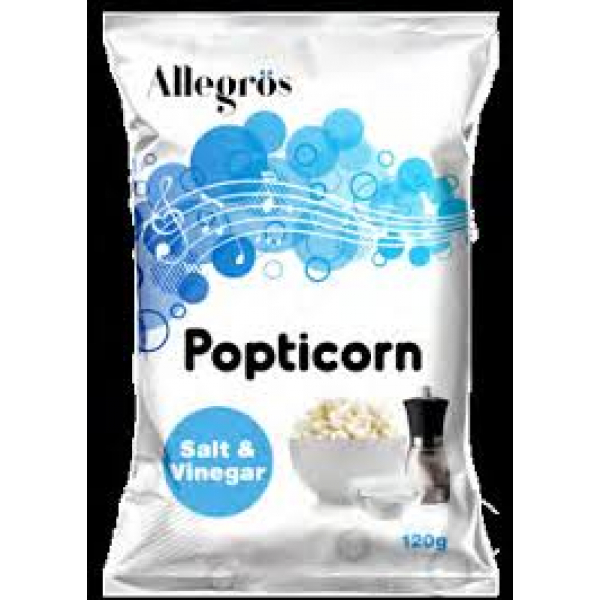 Allegros Popticorn Salted & Vinegar 120G