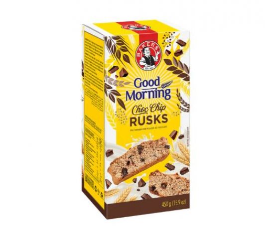 Bakers Good Morning Chocolate Chip Rusks Biscuit 450G