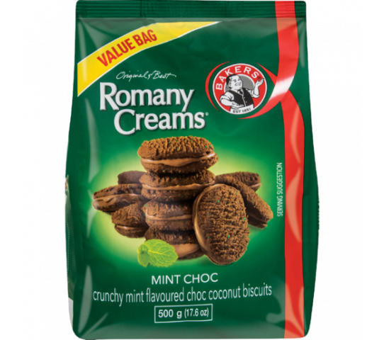 Bakers Romany Creams Mint Choc 500G