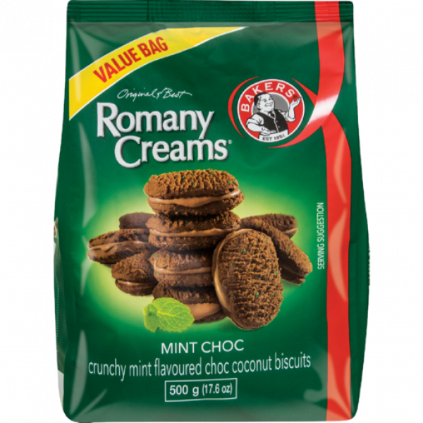 Bakers Romany Creams Mint Choc 500G