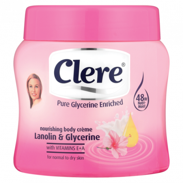 Clere Body Creme Lanolin Glycerine 500Ml