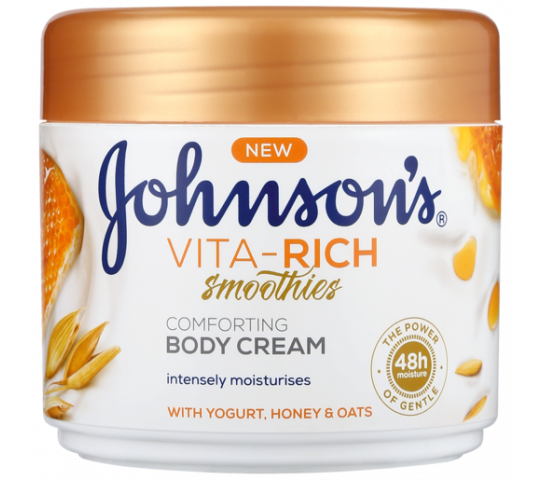 Johnsons Vita Rich Body Cream Honey & Oats 350Ml