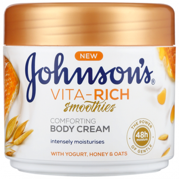 Johnsons Vita Rich Body Cream Honey & Oats 350Ml