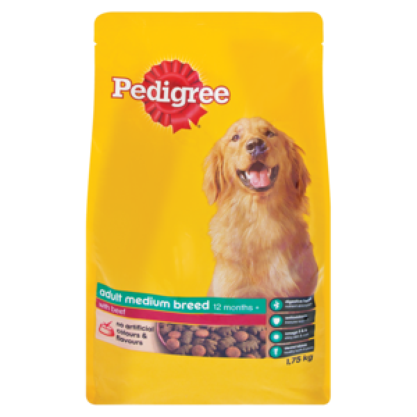 Pedigree Adult Medium Beef 1.75Kg