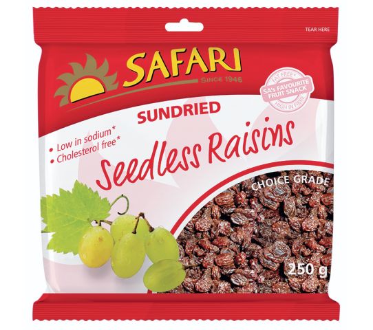 Safari Sun Dried Seedless Raisings 250G
