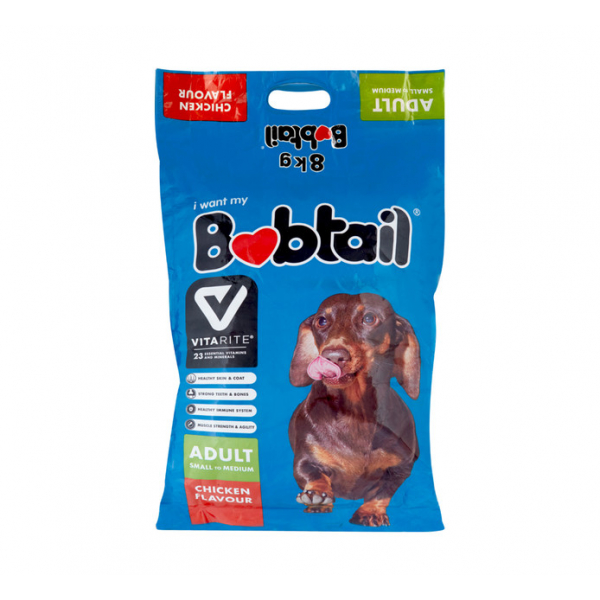 Bobtail Dog Food Small Med Chicken 8KG