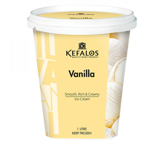Kefalos Ice Cream Vanilla 1L